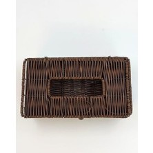 Mabeyn Orret Home Hasır Görünümlü Plastik Örgülü Peçetelik – Sofra ve Mutfak Için Şık ve Dayanıklı Peçete Saklama Kutusu, Dekoratif ve Pratik Peçetelik, Suya Dayanıklı ve Uzun Ömürlü Tasarım (Tek Gözlü)