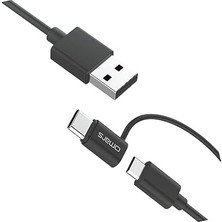 Mabeyn 2'si 1 Arada Type-C Micro USB Şarj ve Data Kablosu 1.2 Metre
