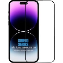 Mabeyn - (Shield Tam) 14 Pro Max ile Uyumlu 6d Tam 9h Temperli Esd Anti-Statik Hd+ Cam Ekran Koruyucu