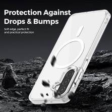 Mabeyn Psr Aksesuar Galaxy A36 Uyumlu Kılıf - M-Safe Kablosuz Şarj Destekli Şeffaf Sert Darbe Emici Arka Kapak (Şeffaf, Galaxy A36)