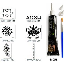 Airbrush Tattoo Özgür Ruhlu Hint Kınalı Geçici Dövme Yapma Seti