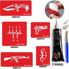 Enhavalı Vites Keleş Desenleri Hint Kınası ile Geçici Dövme Yapma Seti