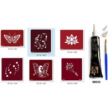 Airbrush Tattoo Kelebek Melek Hint Kınasıyla Geçici Dövme Seti