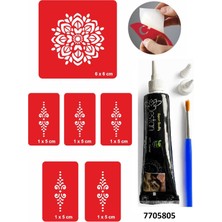 Enhavalı El Süsleme Mandala Hint Kınası ile Geçici Dövme Yapma Seti