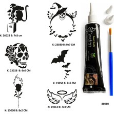 Airbrush Tattoo Sıradışı Hayatlar Tüp Kına Ve Fırça Li Tattoo Geçici Dövme Seti