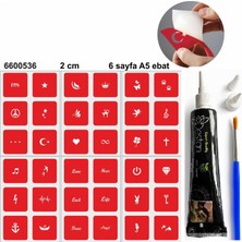 Enhavalı Minimal Desenler Hint Kınası ile Geçici Dövme Yapma Seti