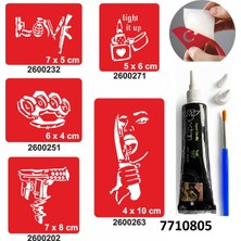 Enhavalı Hayat Bir Savaş Desenleri Hint Kınası ile Geçici Dövme Yapma Seti