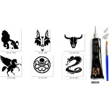 Dragon Kurt Hint Kınasıyla Geçici Dövme Seti