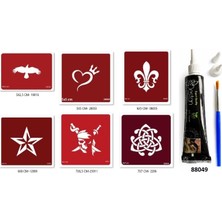 Airbrush Tattoo Taç Yıldız Hint Kınasıyla Geçici Dövme Seti