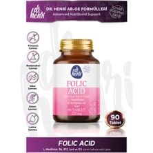 Dr. Henri Folik Asit – L-Metilfolat, B6, B12, İyot ve D3 90 Tablet