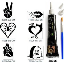 Airbrush Tattoo Aşkın Zaferi Hint Kınalı Geçici Dövme Yapma Seti