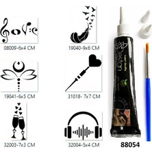 Airbrush Tattoo Holiday Tasarımlar Hint Kınalı Geçici Dövme Yapma Seti