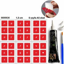 Enhavalı El Yazısı Harfler Hint Kınası ile Geçici Dövme Yapma Seti