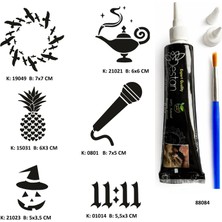 Airbrush Tattoo Hayalperest Modeller Tüp Kına Ve Fırça Li Tattoo Geçici Dövme Seti