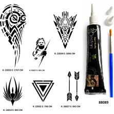 Airbrush Tattoo Tribal Kol Hint Kınasıyla Geçici Dövme Yapma Kiti
