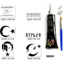 Airbrush Tattoo Azeri Türk Tasarımları Hint Kınalı Geçici Dövme Yapma Seti