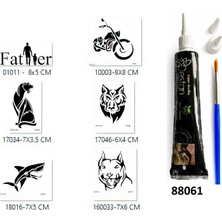 Airbrush Tattoo Baba Tasarımları Hint Kınalı Geçici Dövme Yapma Seti