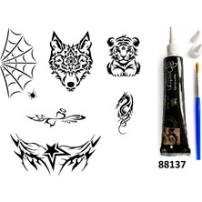 Airbrush Tattoo Vahsi Kanat Hint Kınasıyla Geçici Dövme Yapma Seti