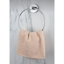 Mabeyn Yuvarlak Havlu Halkası Krom Kaplama, Duvara Monte Yuvarlak Banyo Havluluk, Dayanıklı Metal El Havlusu Askısı, Modern Parlak Krom Tasarım, Paslanmaya Dayanıklı Banyo Aksesuarı