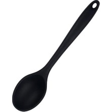Mabeyn Promosyonca Silikon Mutfak Kaşığı, Isıya Dayanıklı (Siyah)