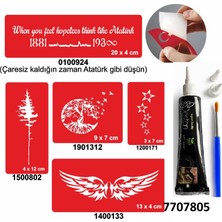 Enhavalı Doğa Desenleri Hint Kınası ile Geçici Dövme Yapma Seti