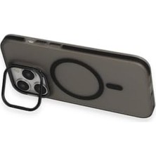 Mabeyn Ggm Giyim & Aksesuar 14 Pro Için ile Uyumlu Arka Kısmı Mat Açılır Metal Kamera Çerçeveli Stantlı Anti Frost Kılıf (Mavi)