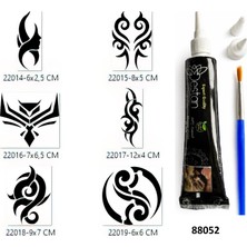 Airbrush Tattoo Tribal Tasarımlar Hint Kınalı Geçici Dövme Yapma Seti