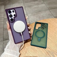 Mabeyn 13 Pro Max ile Uyumlu Mat Transparan Phaqntomring Magsafe Destekli Standlı Kılıf, Kamera Lens Hediyeli Darbe Emici Şık Tasarım Titanyum