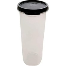 Mabeyn Tupperware Circular 890 ml Siyah Yumurta Kabı Yuvarlak Kutu Kuru Saklama Stoku Dekorasyon Geri Sihirli Kutu Kahve Pedleri Için