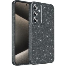 Mabeyn Galaxy A55 ile Uyumlu Kılıf Simli Silikon Lüks Kapak Gri