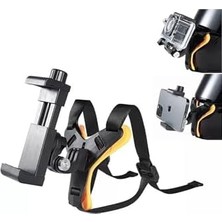 Mabeyn Menfry Motosiklet Kask Çene Altı Telefon & Gopro Tutucu Ayarlanabilir Tutucu Güçlendirilmiş Plastik