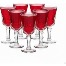 Mabeyn Kristal Görünümlü Cam Kadeh Seti 6’lı – Kesme Desenli Şık Sunum Kadehi – Şerbet, Likör, Meşrubat ve Özel Gün Içecekleri Için Zarif Ayaklı Bardak Seti