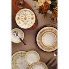 Mabeyn Kütahya Porselen Flora 24 Parça 6 Kişilik Yemek Takımı 128