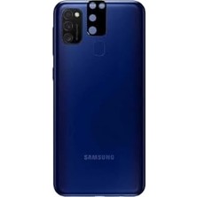 Mabeyn Galaxy M21 Ile Uyumlu 3D Kamera Camı Çerçeveli Lens Koruma Koruyucu