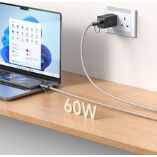 Mabeyn CA-6831 Çok Işlevli Çapraz Boyun Askili Kablosu 1.2 M 60 W Type-C To Type-C Haki
