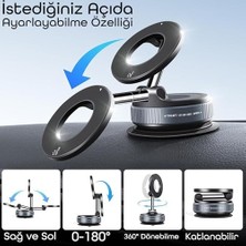 Mabeyn Sogud Magsafe Manyetik Araç Telefon Tutucu Vakumlu Vantuzlu, 360° Döner Telefon Standı, Güçlü N52 Mıknatıs, Cam ve Masa Uyumlu Araç Içi Telefon Tutucu, Tüm Telefonlar