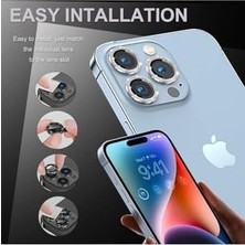 Mabeyn 15 Pro Ile Uyumlu 9h Temperli Cam Kamera Lens Koruyucu, Gümüş