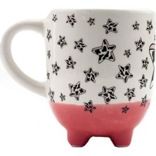 Mabeyn Inek Kupa 04 El Yapımı 3D Krem Parlak Kupa - El Yapımı Seramik Kupa