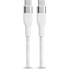 Mabeyn 60W Type-C To Type-C Hızlı Şarj ve Data Kablosu Beyaz 1m