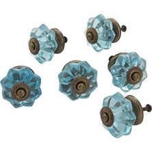 Mabeyn 47046A Cam Tarak Topuzu, Orta Mavi (6 Parça)