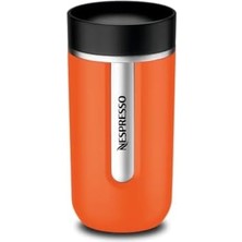 Mabeyn Nespresso Travel Mug Medium | Paslanmaz Çelik Termos Kupa | 400 ml | Sızdırmaz ve Bulaşık Makinesinde Yıkanabilir | Kahve, Çay ve Matcha Için | Mandarin Turuncu