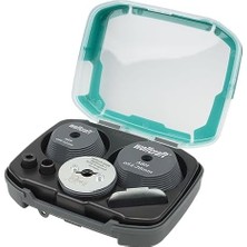 Mabeyn Wolfcraft Delik Testereleri Için Delme Yardımı Seti I 5953000 I Mevcut Delik Deliklerini Genişletin I Tavana Daha Büyük Spotlar Monte Edin I Spotlar Için Montaj Yardımcısı - Merkezleme