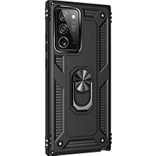 Mabeyn Galaxy 20 Ultra Için Kılıf Military Ring Holder Siyah [galaxy 20 Ultra ile Uyumlu Kılıf - Siyah]