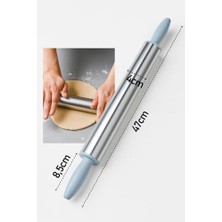 Mabeyn Transformacion Çelik Merdane - Profesyonel Hamur Açma Merdanesi - 304 Paslanmaz Çelik Mutfak Merdanesi