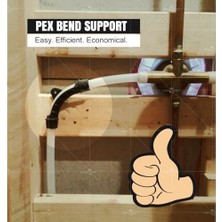 Mabeyn Highcraft PXBND12-10 Pex Boru Viraj Desteği, 1.3 Cm, 90 Derece Duvar Askısı, 10'lu Paket, Siyah