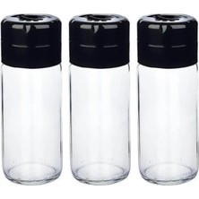 Mabeyn 3lü Baharat Takımı Cam Tuzluk Biberlik Star Baharatlık