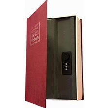 Mabeyn Lr-Sbr Kitap Şeklinde Gizli Kasa - Kumbara - Kırmızı