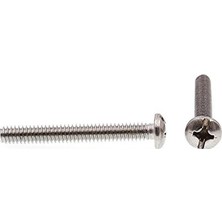 Mabeyn 9009594 Makine Vidası, Tava Başlı, Oluklu/yıldız Kombo, 1/4"-20 x 5 Cm, Sınıf 18-8 Paslanmaz Çelik, 50'li Paket