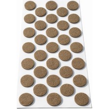 Mabeyn Yapışkanlı Keçe Ped, Kahverengi, Yuvarlak, Koltuk Ayağı Için, Zemin Koruma, Gürültü Önleme (24MM)