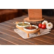 Mabeyn Bambum B0021 Polito-2 Bardak Baharat Kabı, Tepsili, Kahverengi